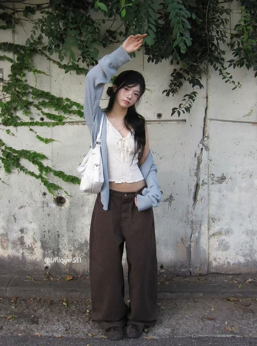 アンティークニットカーディガントップ