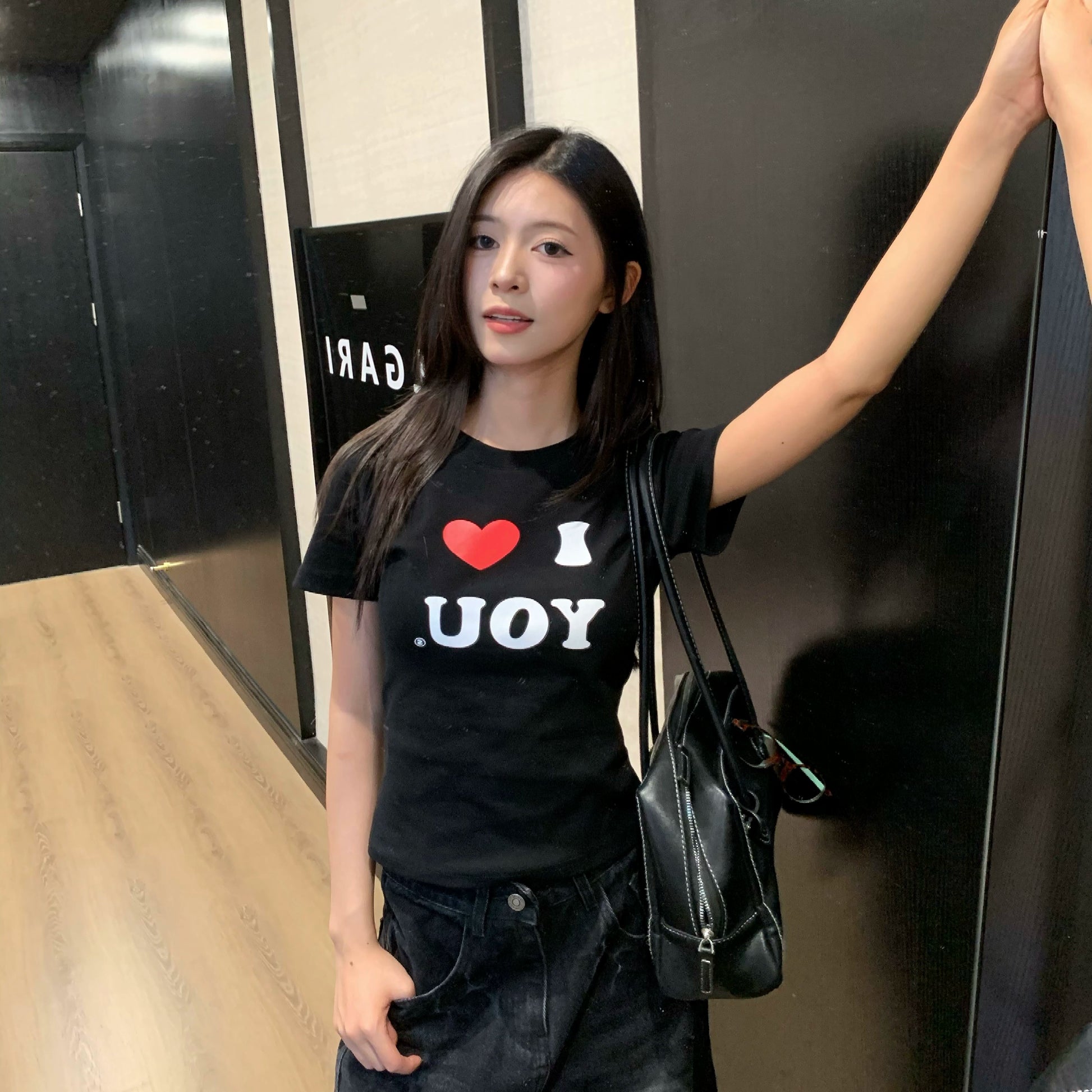 I LOVE YOU プリント ２サイズTシャツ