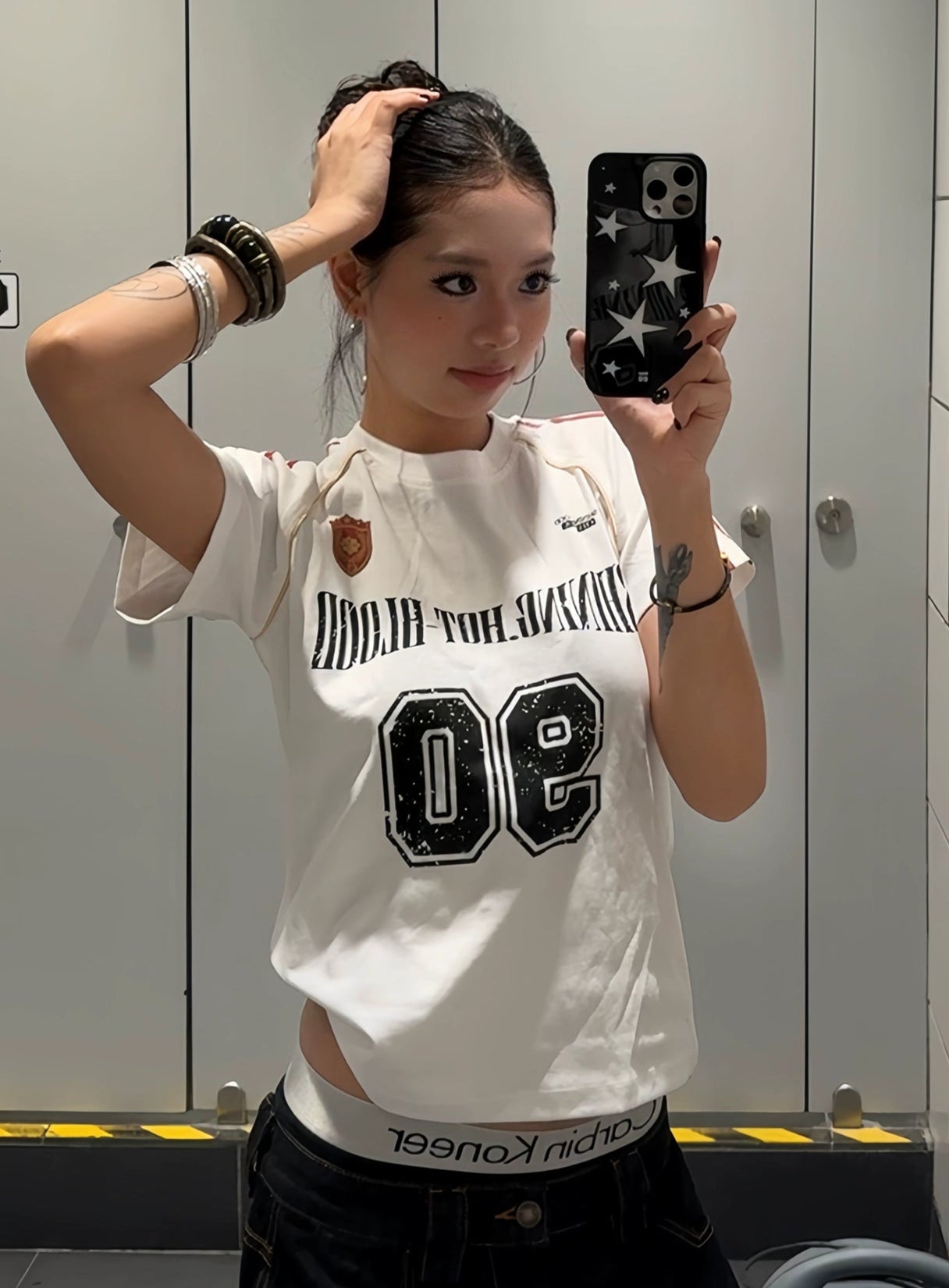ナンバー90レタリングTシャツ