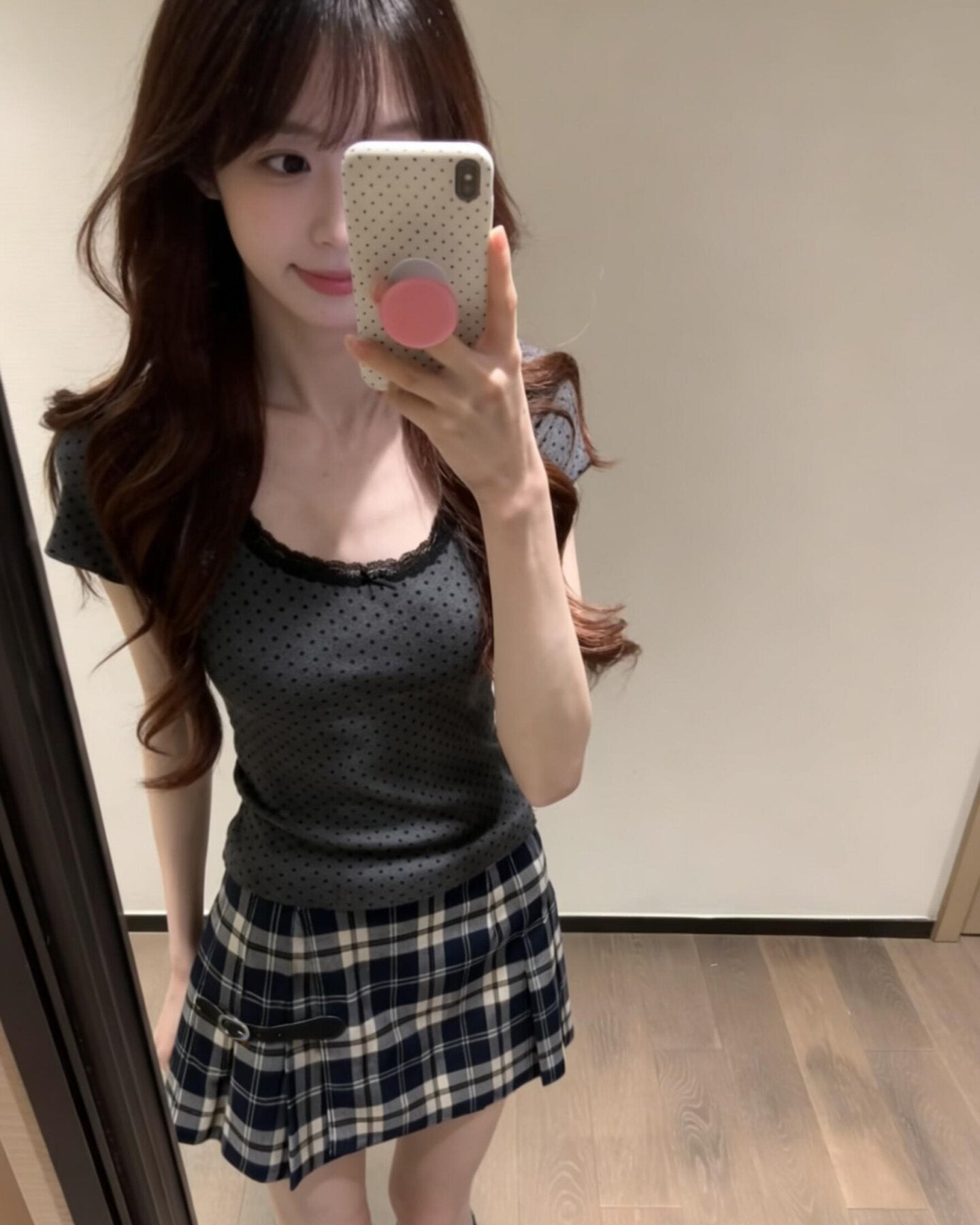 レースリボンドットTシャツ
