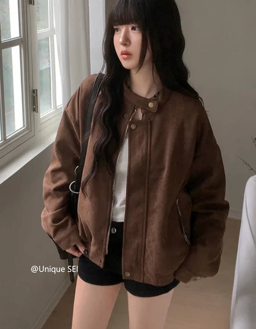 ヴィンテージスエードジッパージャケット