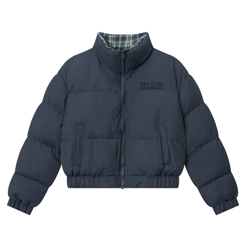 チェック配色リバーシブルジャケット