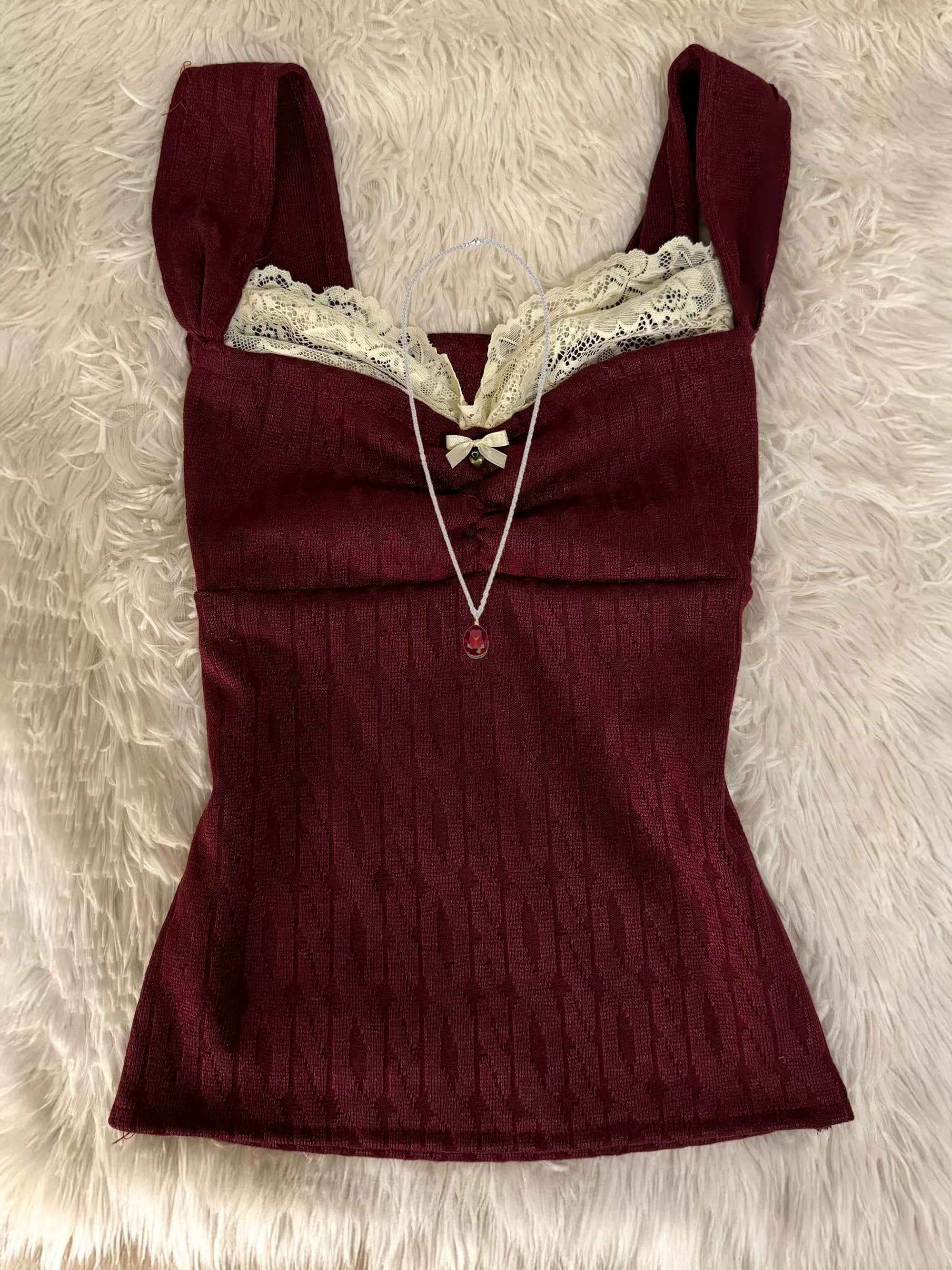 ヴィンテージレースノースリーブトップス – Meari cheek
