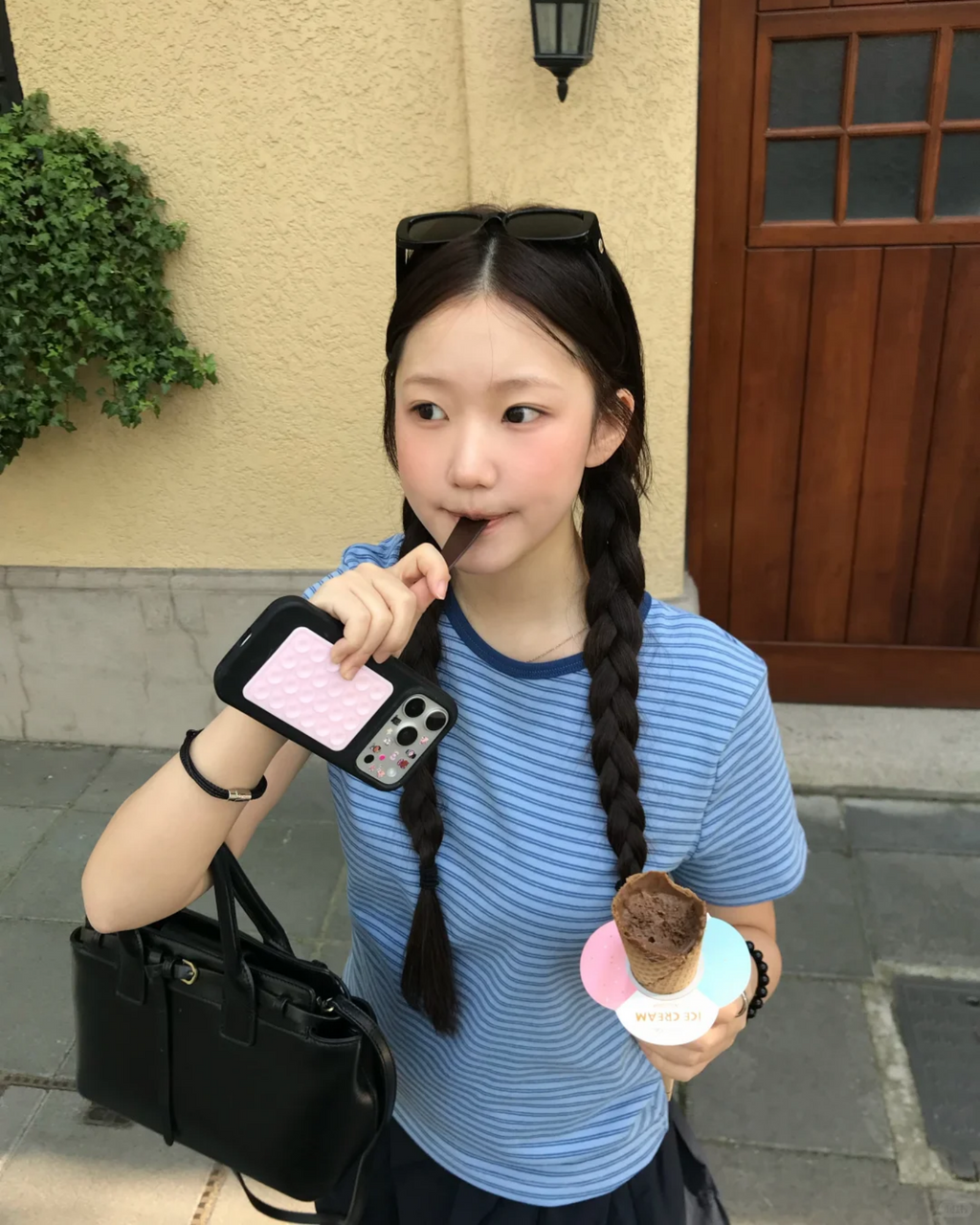 レトロブルーストライプTシャツ