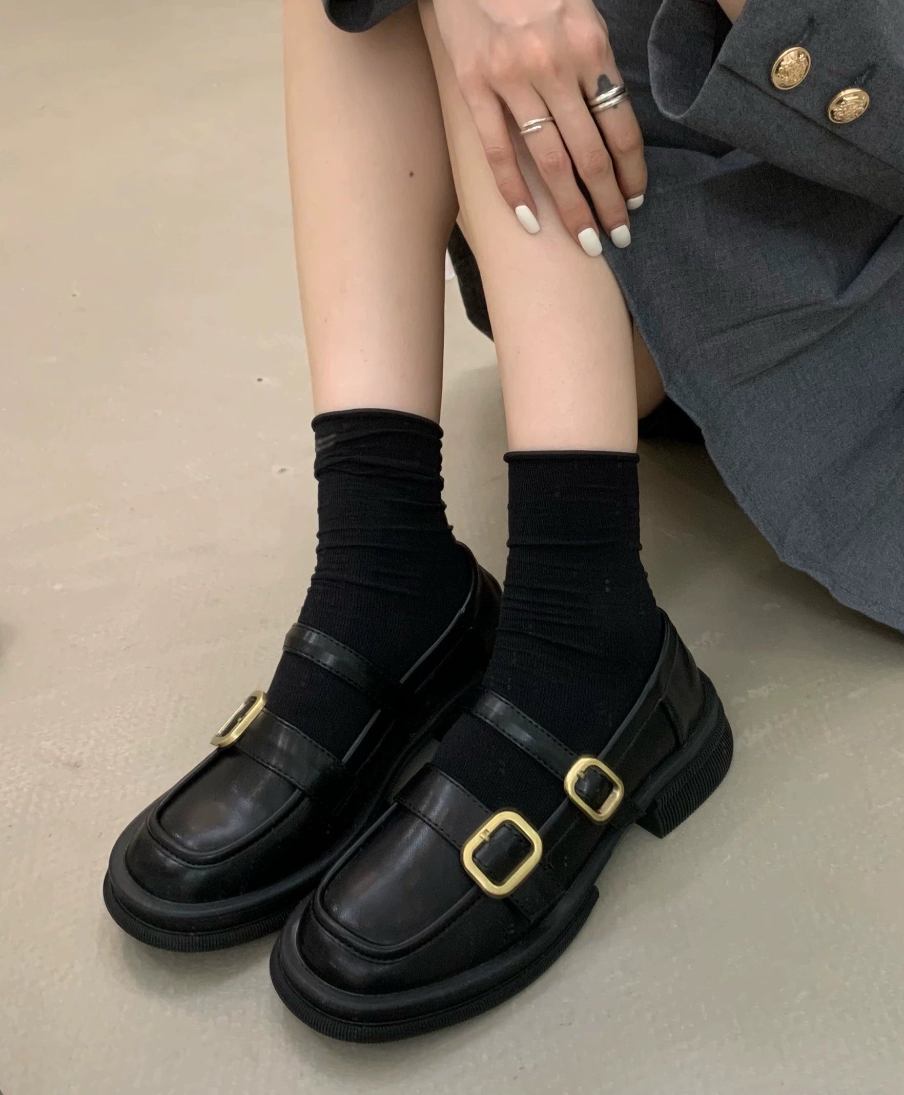 ヴィンテージダブルバックルローファー