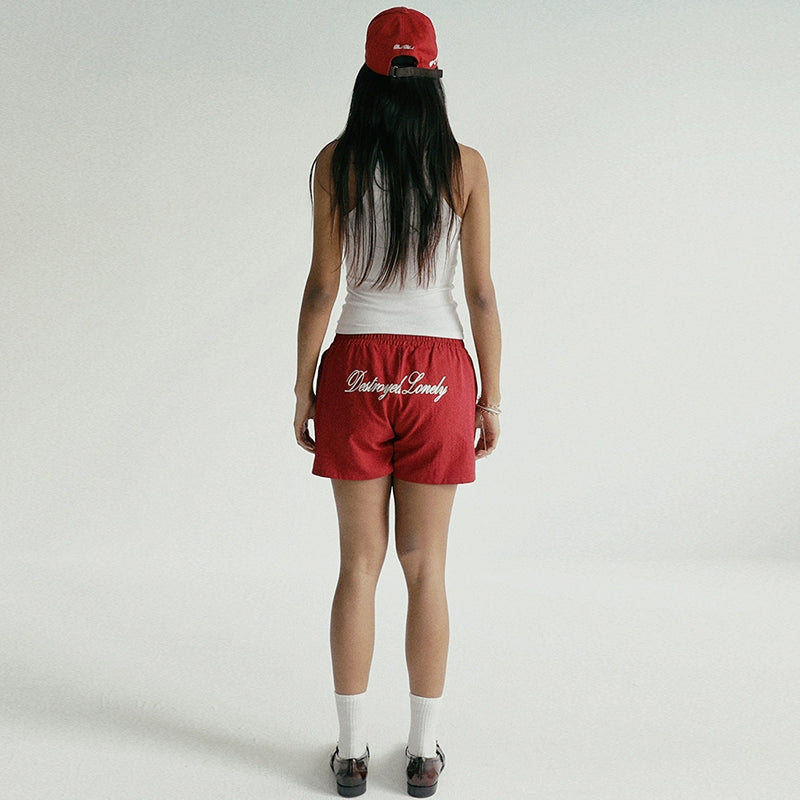 BEEDEN 赤 ショートパンツ ショートパンツ(レッド・赤) | レディースファッション通販の