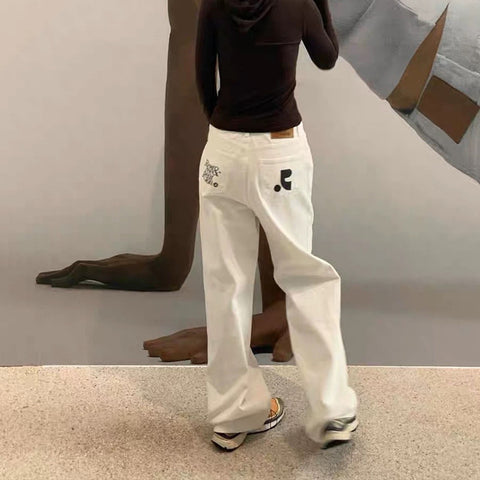 ハイウエストストレートパンツ