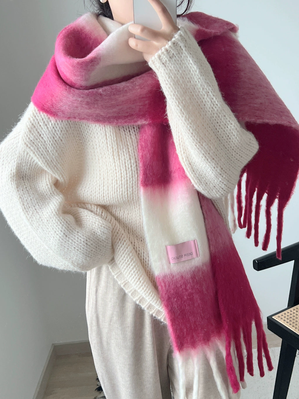 ミルキートーンブロックマフラー