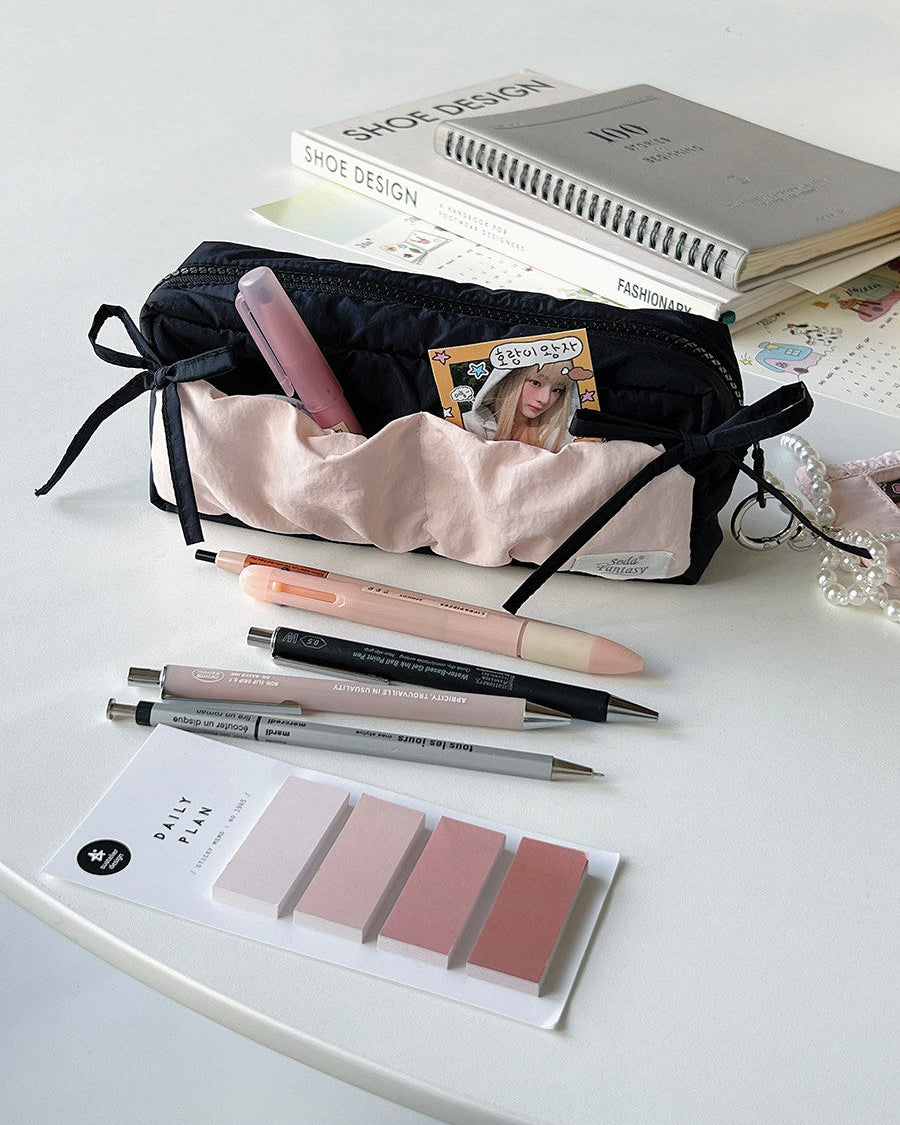 リボンフリル大容量ペンポーチ