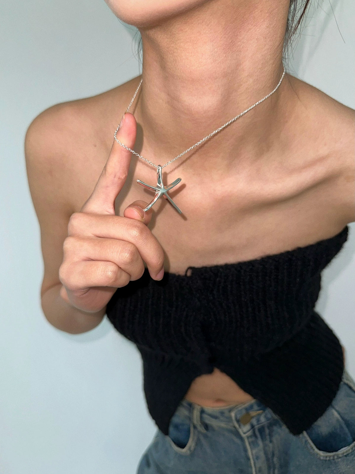 Starfish モチーフシルバーネックレス