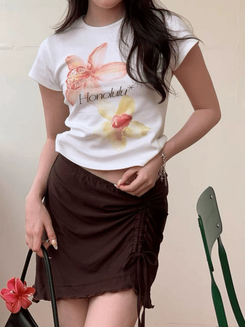 サマークロップドベビーTシャツ