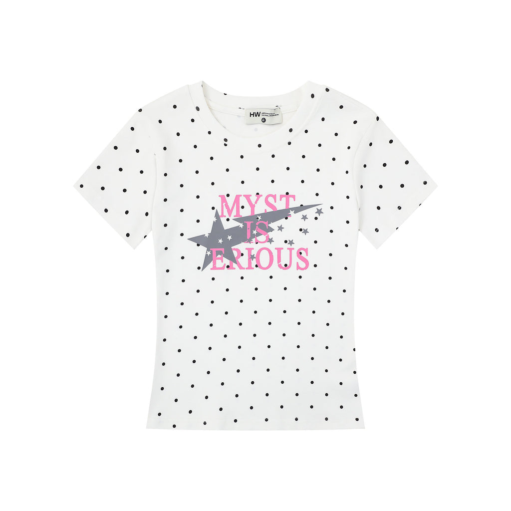 y2kドットスターTシャツ