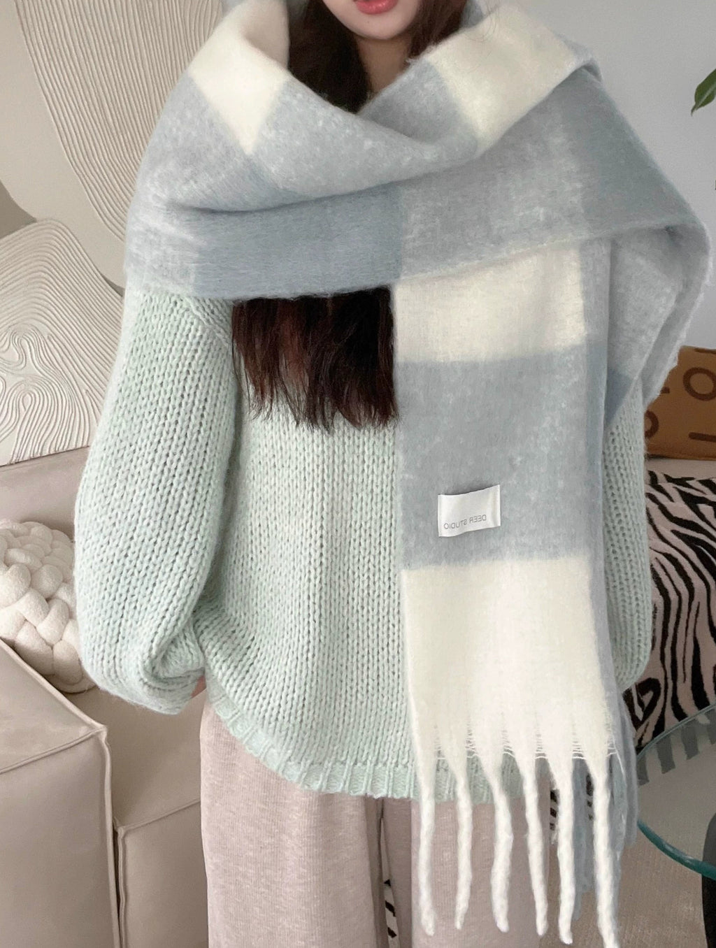 ミルキートーンブロックマフラー