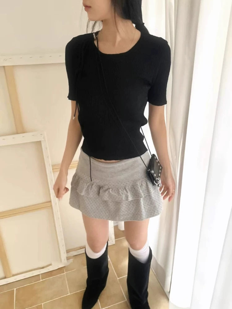 ドットフリルスカート