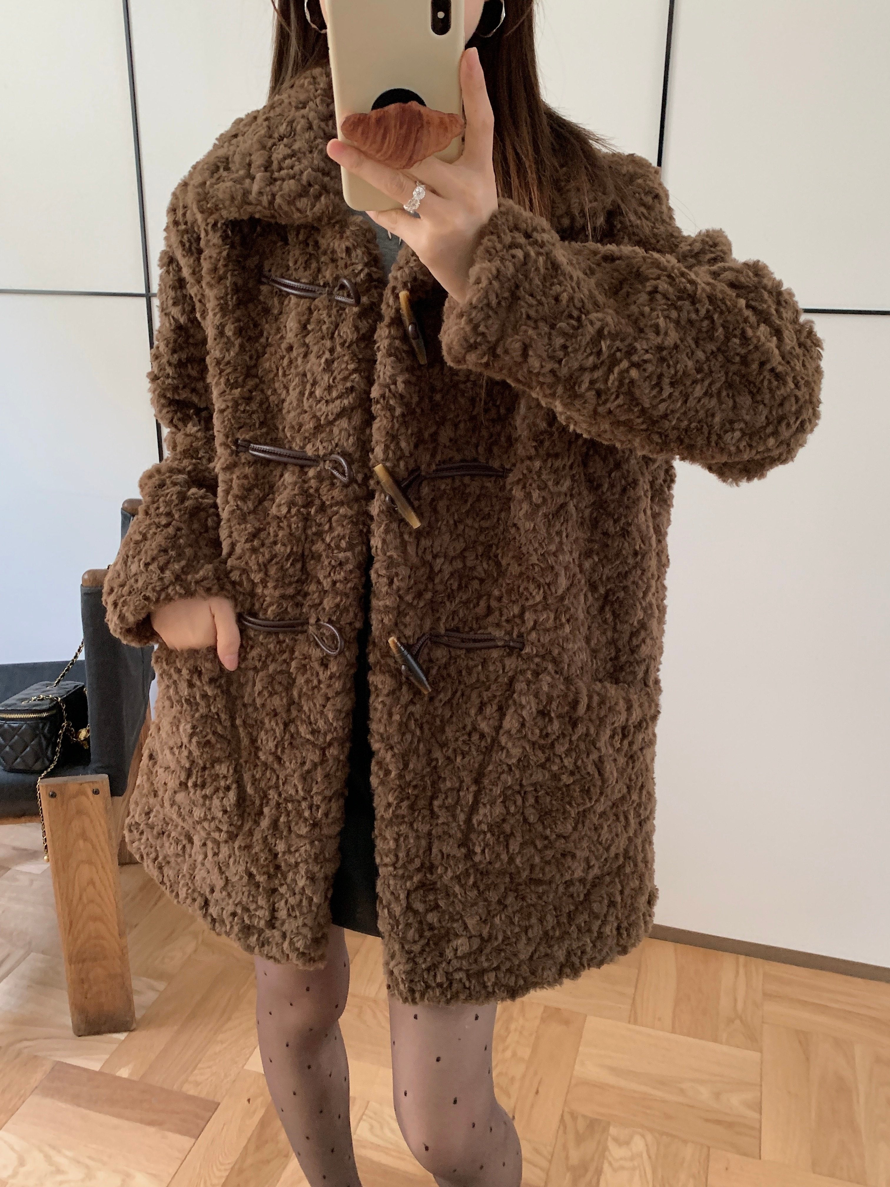 ZARAボアダッフルコート M 新色追加】レトロボアダッフルコート – Meari cheek