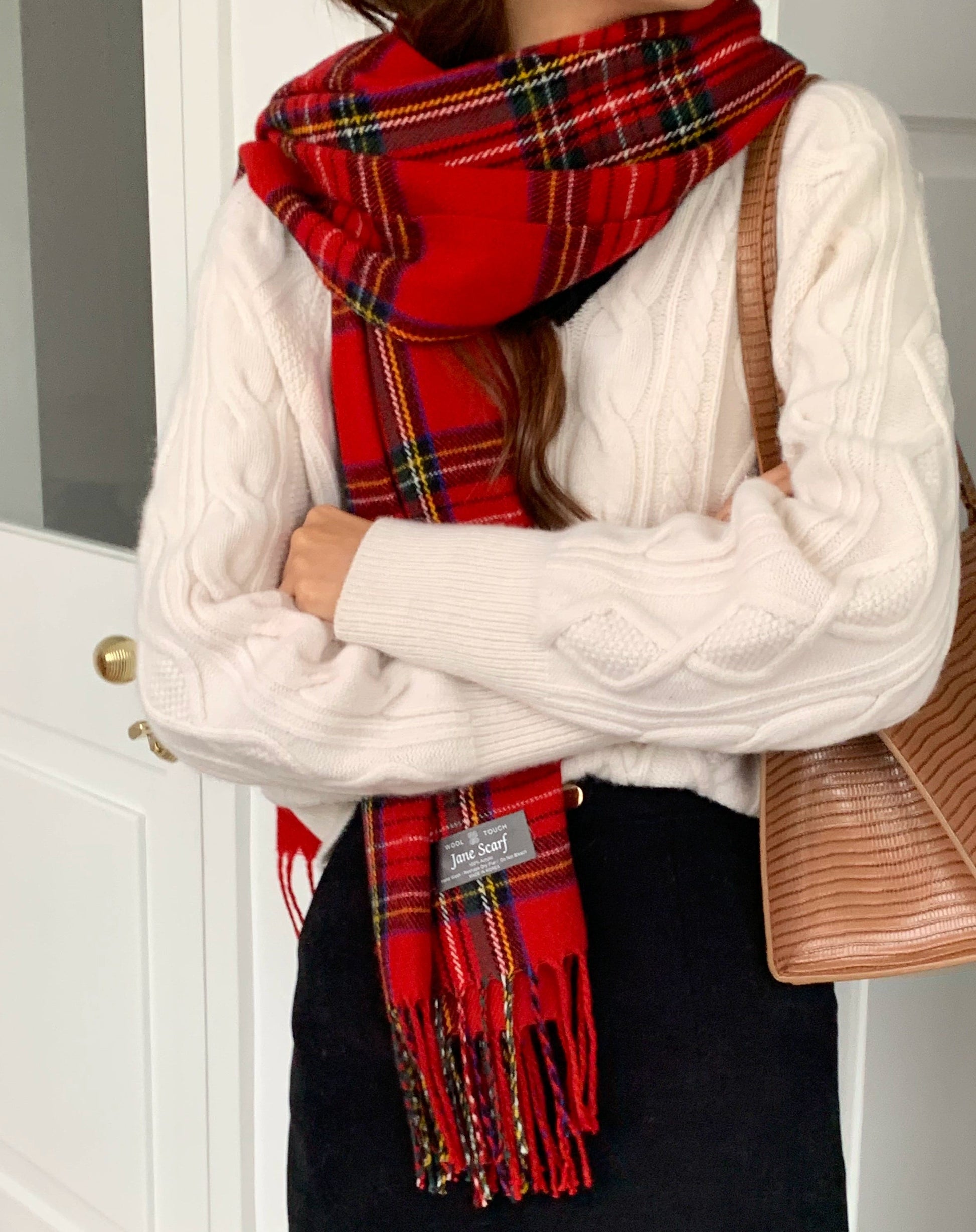 ブリティッシュスタイルレトロレッドマフラー