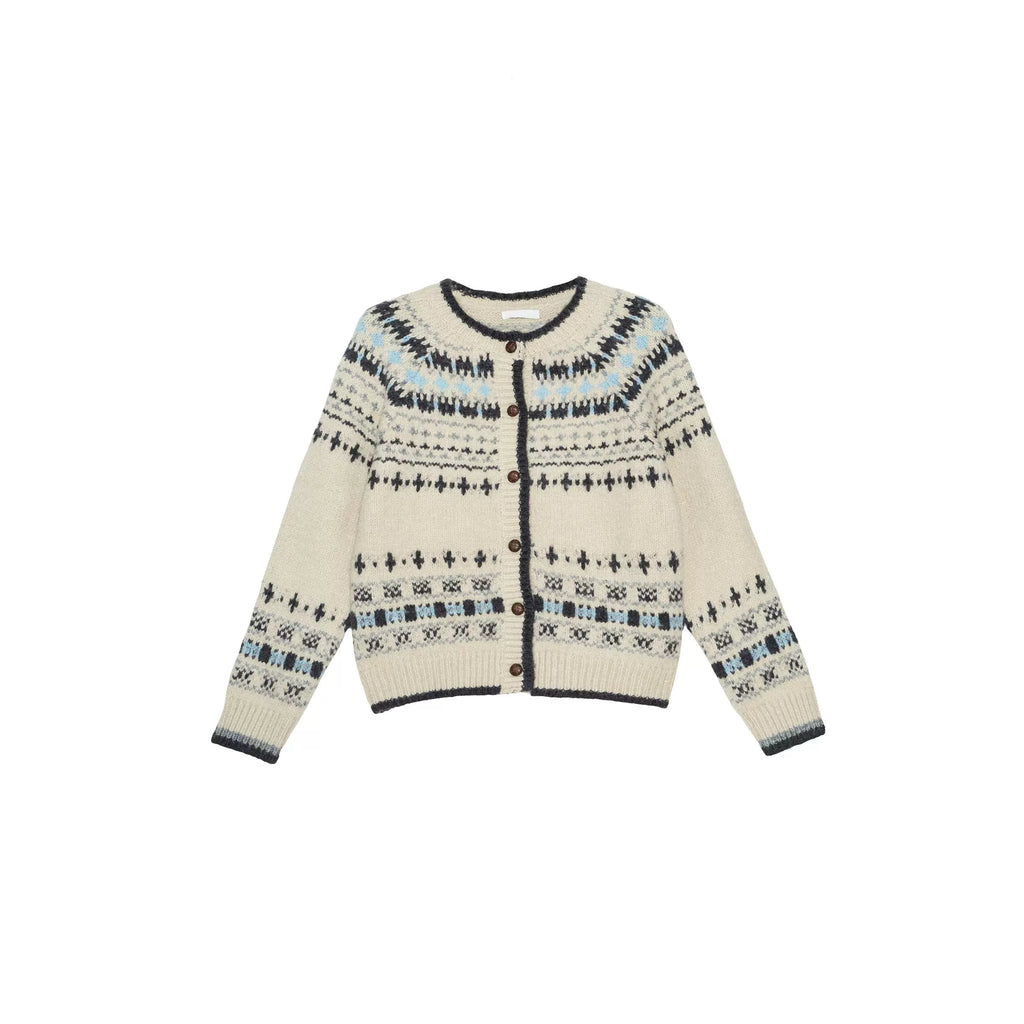 ヴィンテージノルディック柄カーディガン