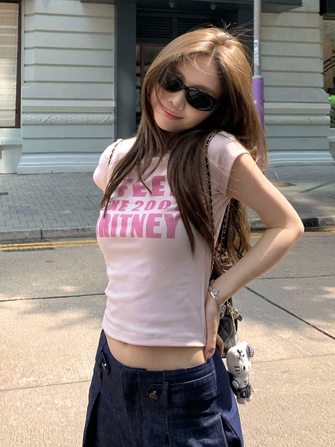 ピンクショートスリーブTシャツ