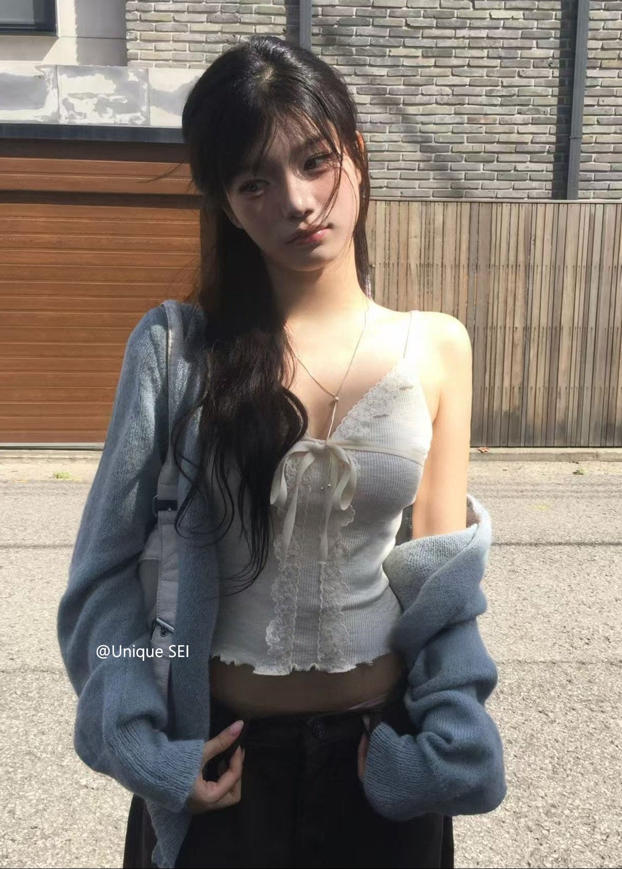 アンティークニットカーディガントップ