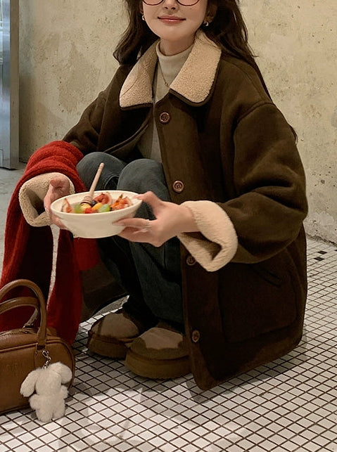 スエードリバーシブルファーコート