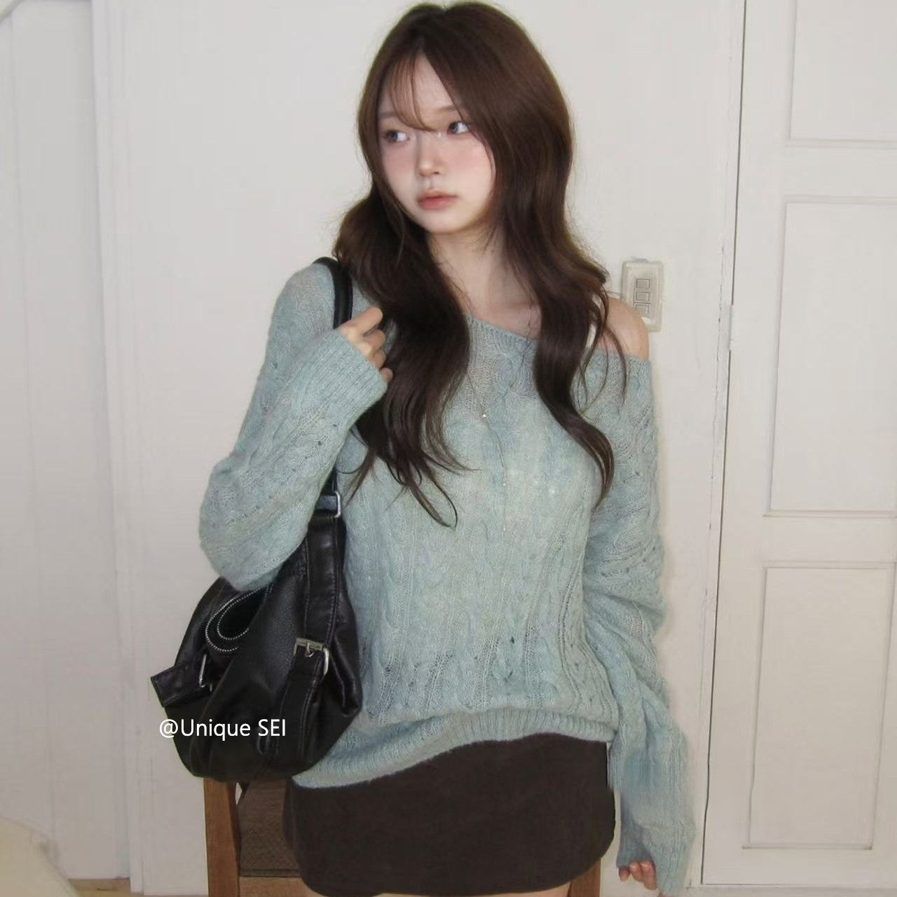 レトロオーバーニットセーター