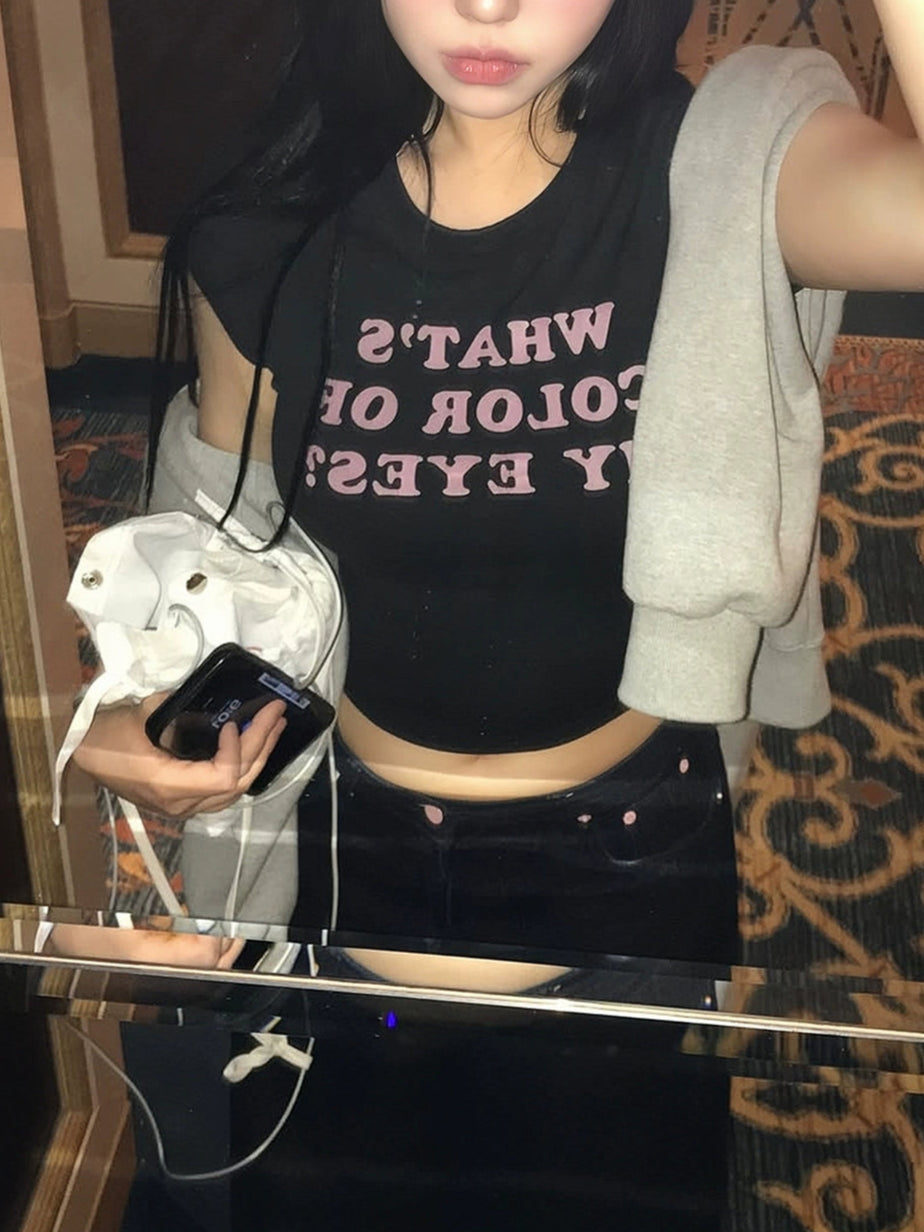 Cherry blossom レタープリントTシャツ