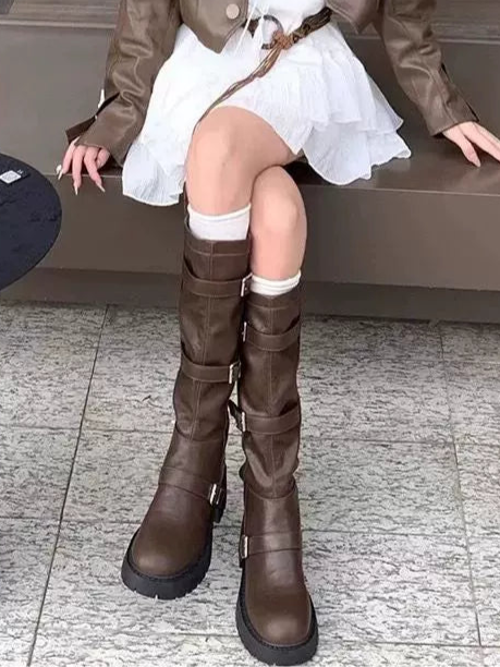 ウエスタンカウボーイレトロベルトブーツ