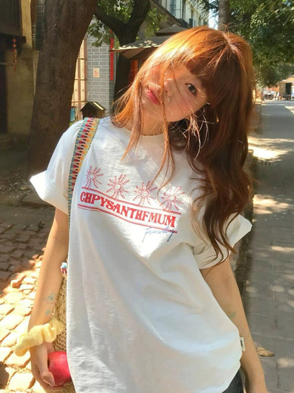 アメリカンひまわりオーバーTシャツ