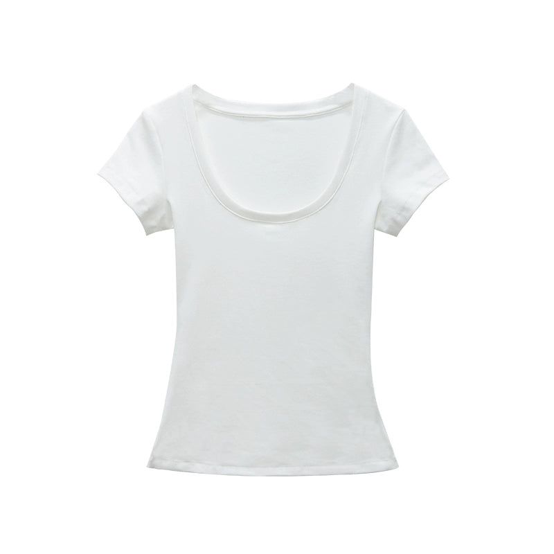 UネックスリムショートTシャツ