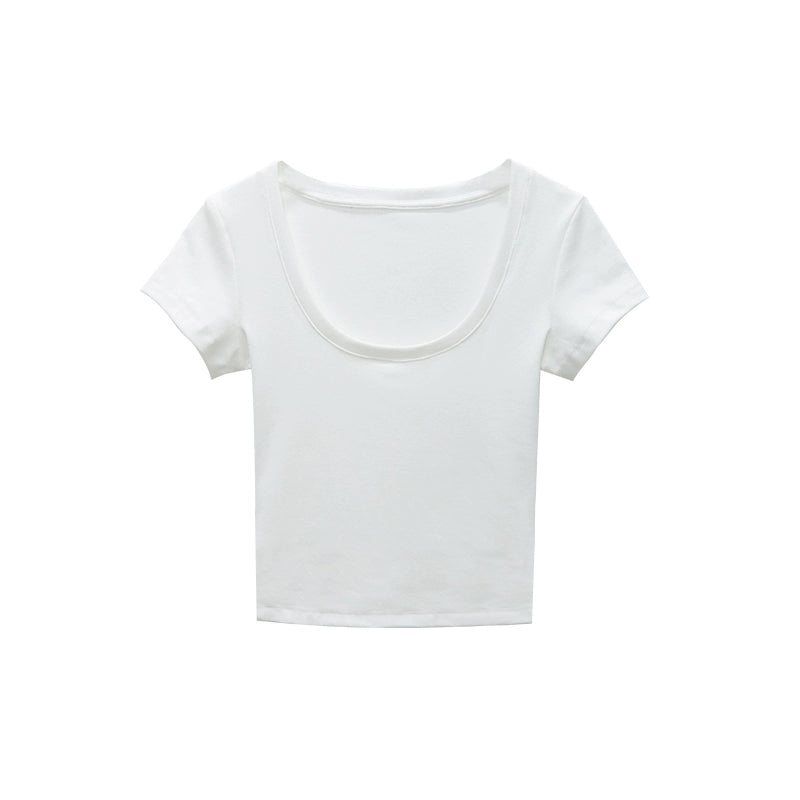 UネックスリムショートTシャツ