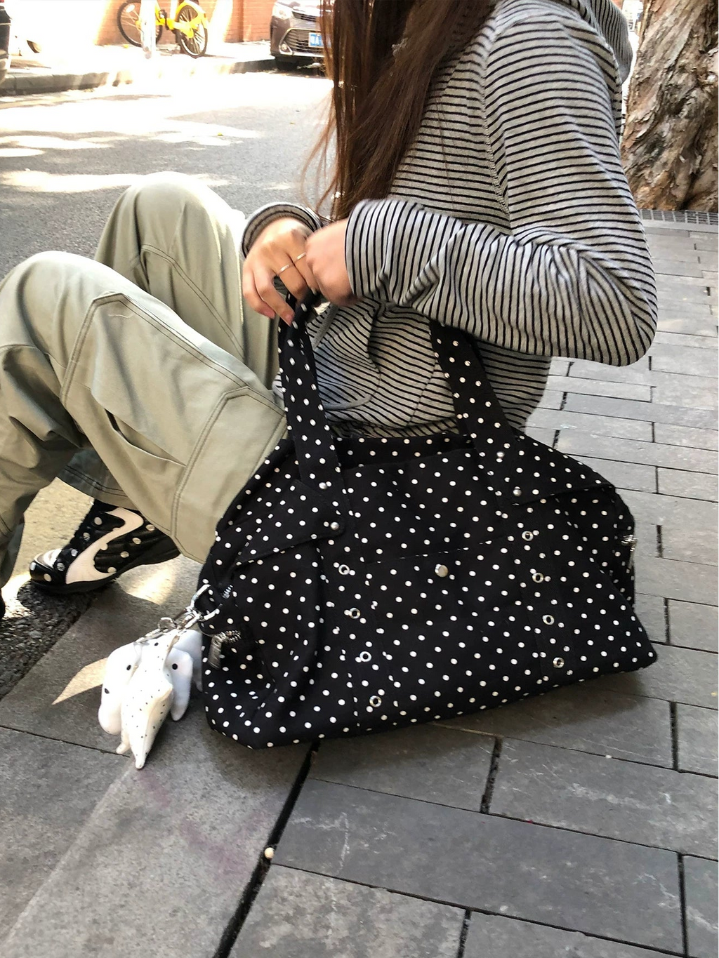 ポルカドットショルダーバッグ