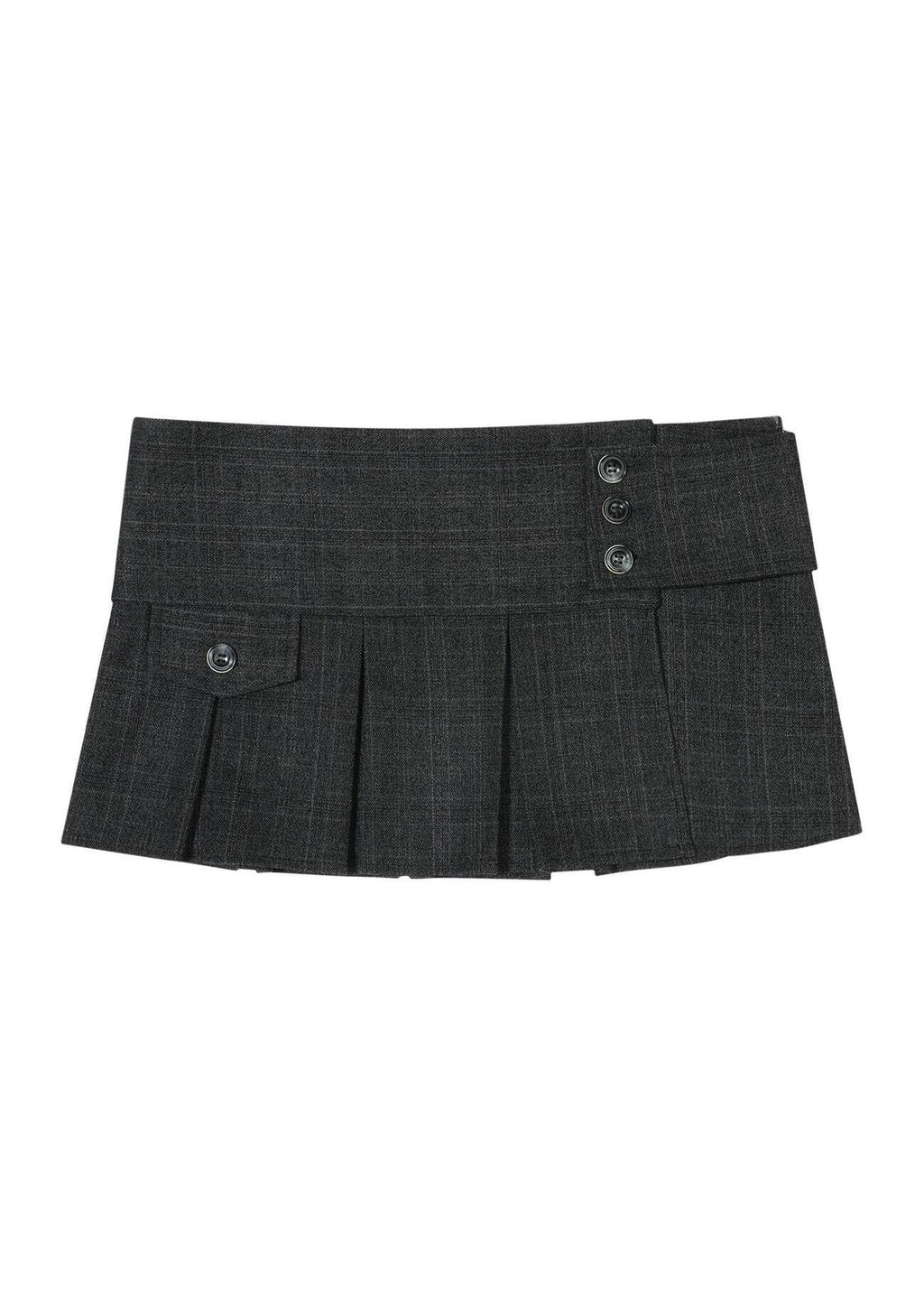 ヴィンテージチェックプリーツミニスカート