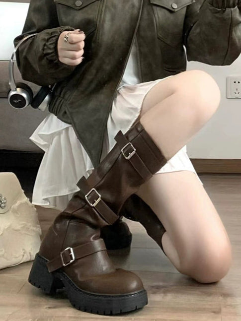 ウエスタンカウボーイレトロベルトブーツ