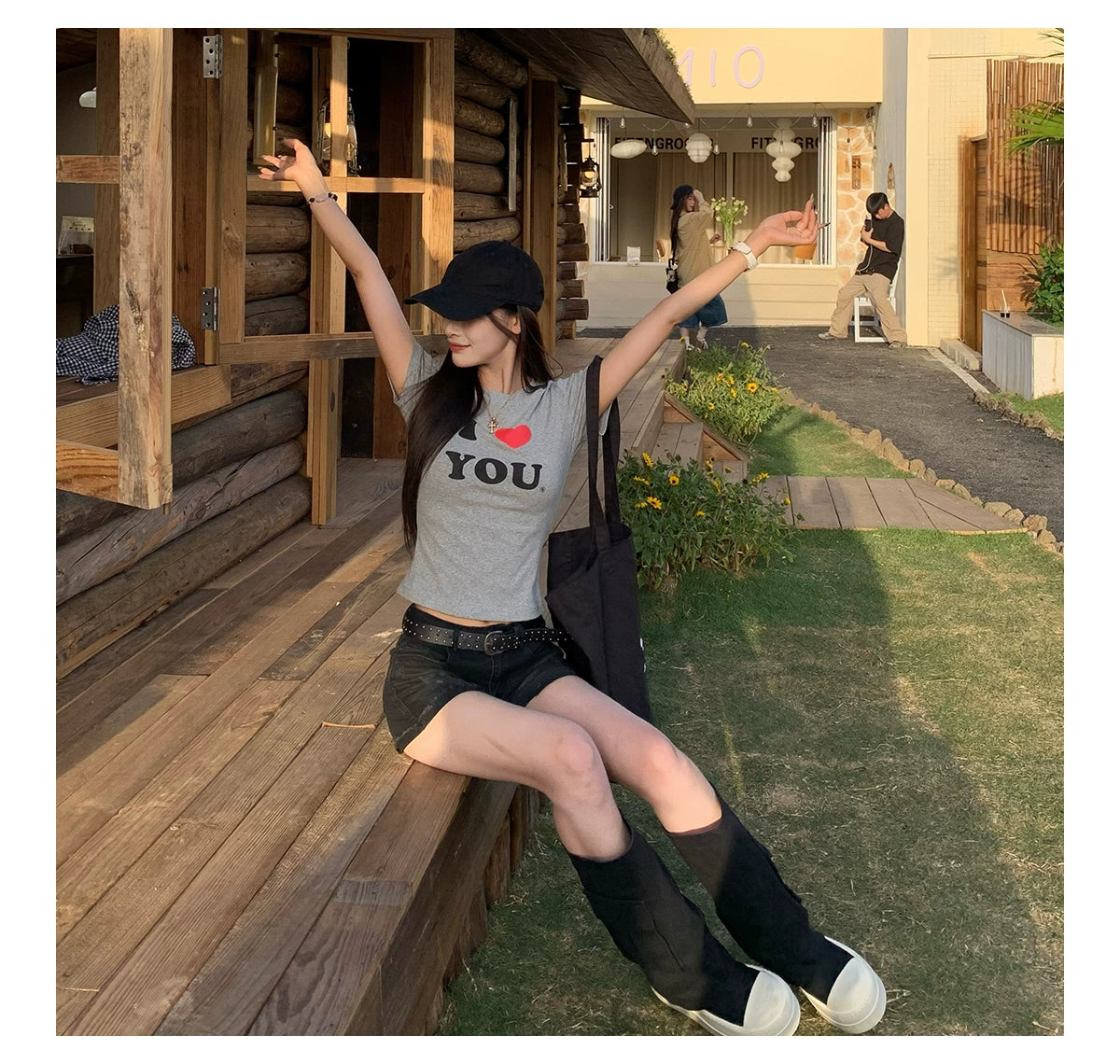 I LOVE YOU プリント ２サイズTシャツ