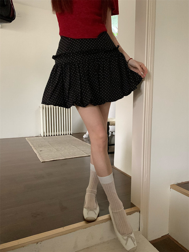 ドット柄バルーンケーキスカート