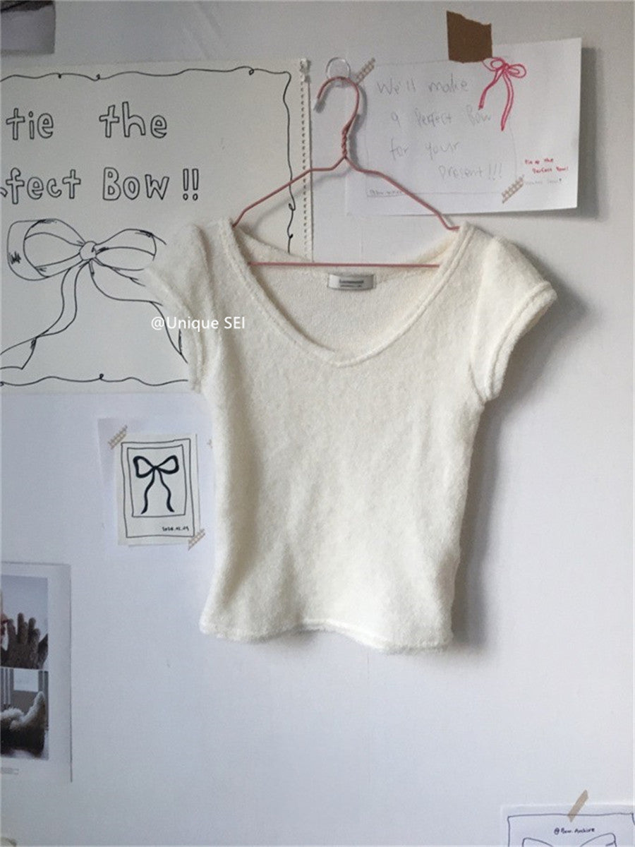 レトロブロッキングストライプニット T