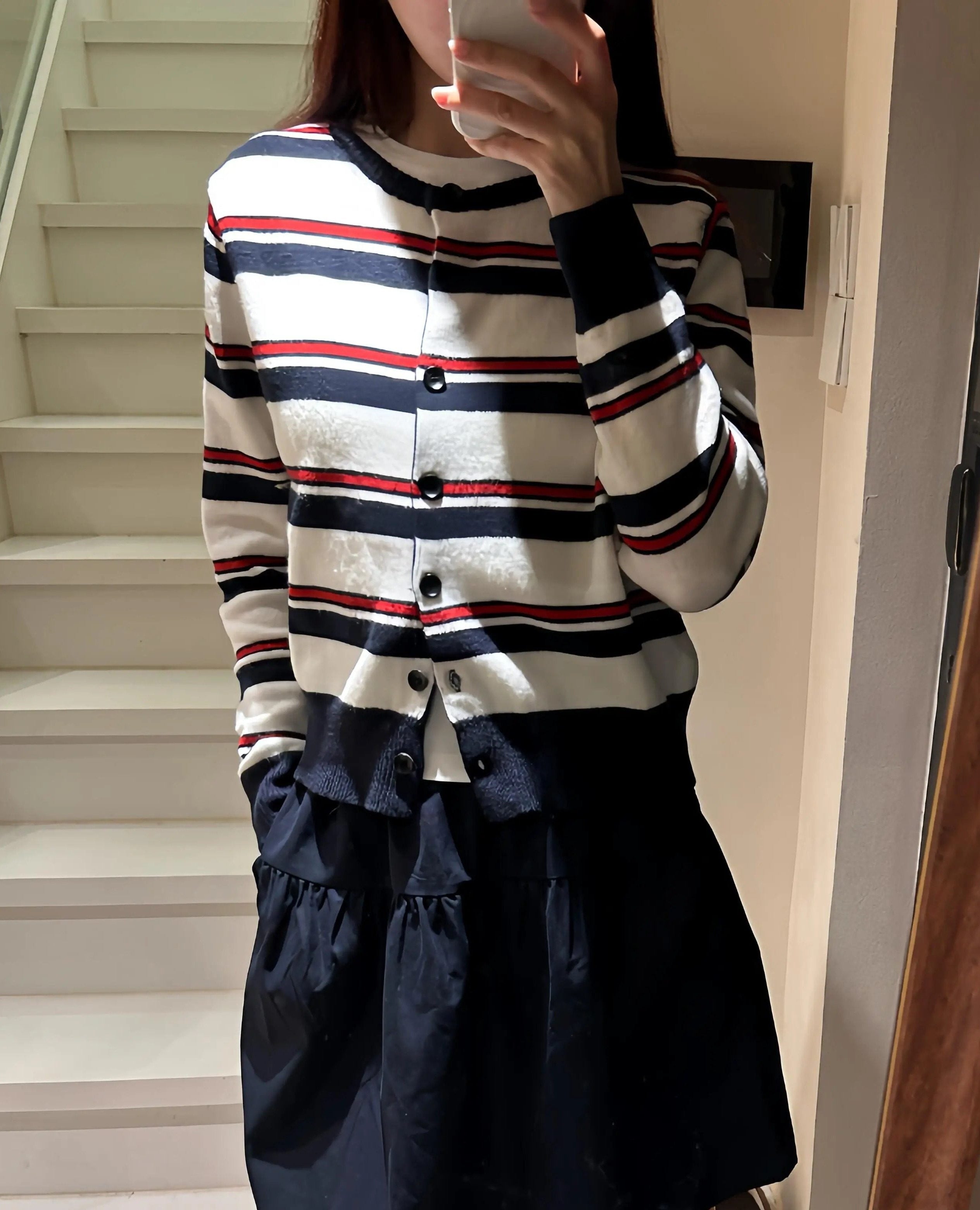 EU ストライプカーディガン – Meari cheek