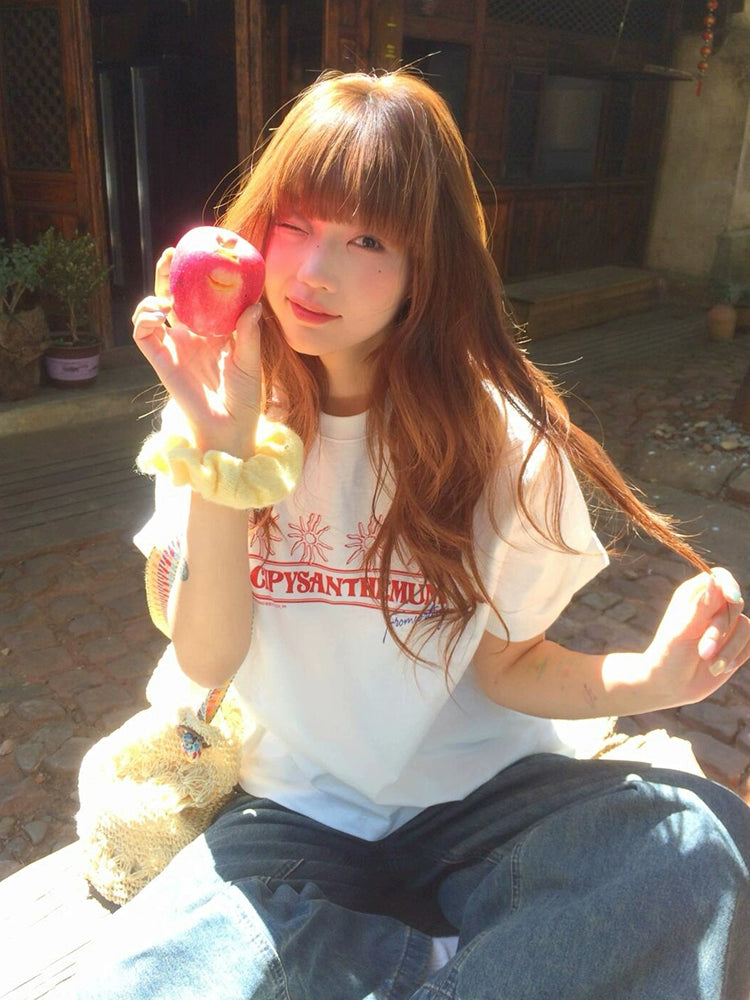 アメリカンひまわりオーバーTシャツ