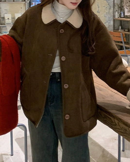 スエードリバーシブルファーコート