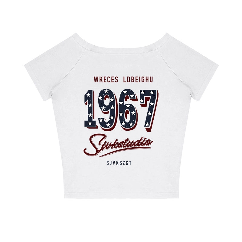 アメリカンスターワンショルダーTシャツ