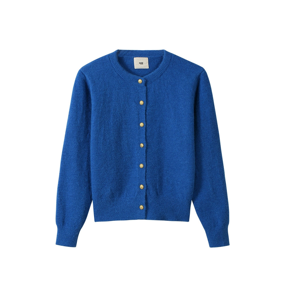 ゴールドボタンクルーネックカーディガン – Meari cheek ゴールドボタンクルーネックカーディガン – Meari cheek