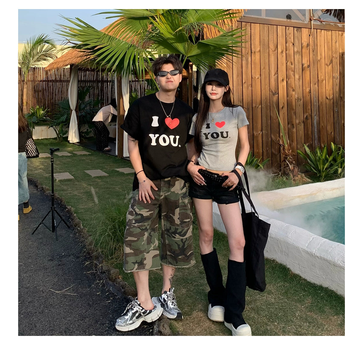 I LOVE YOU プリント ２サイズTシャツ