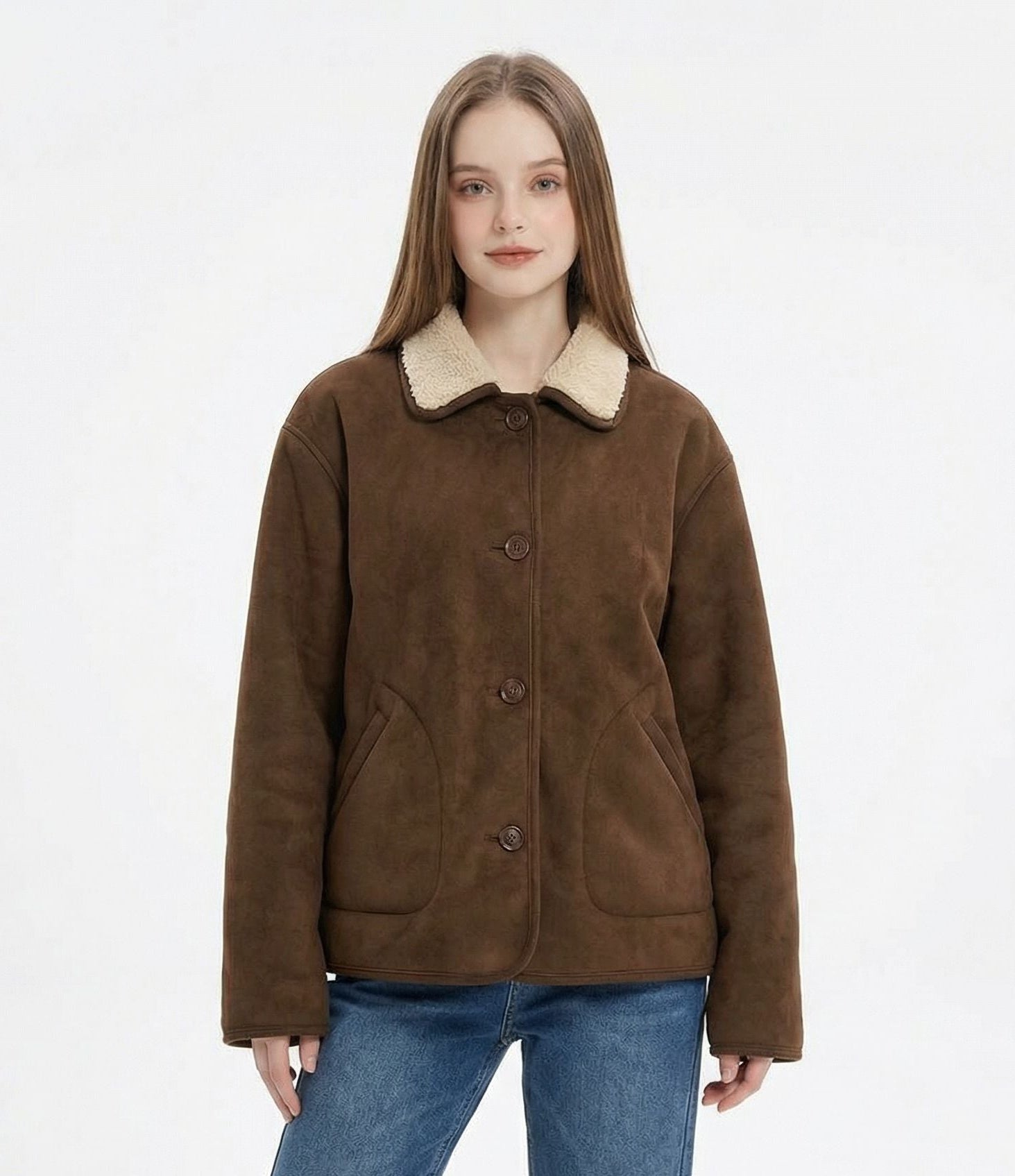 スエードリバーシブルファーコート